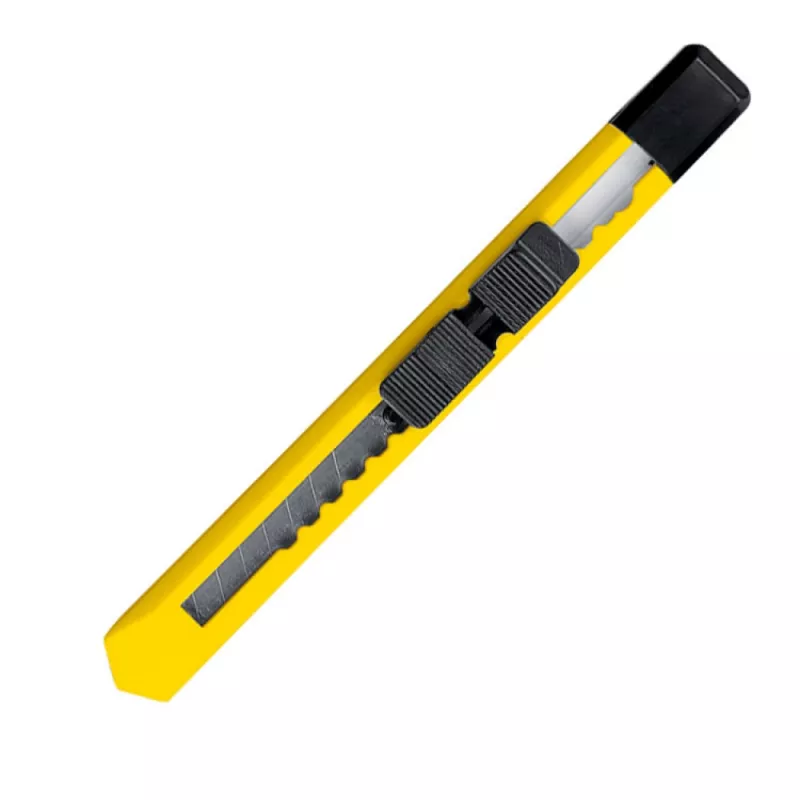 Nożyk do kartonu z odłamywanym ostrzem - żółty (8900308)