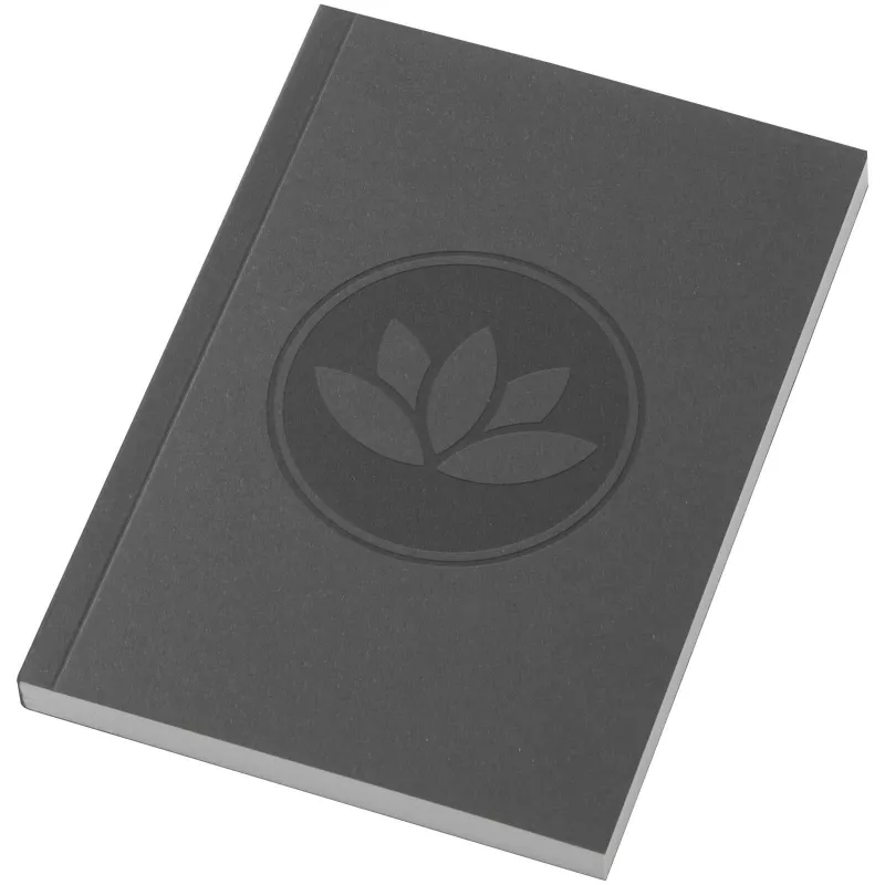 Notatnik A6 Novella Austen z miękkiej okładki z materiału z recyklingu, 100 kartek - Ciemnografitowy (21026290)