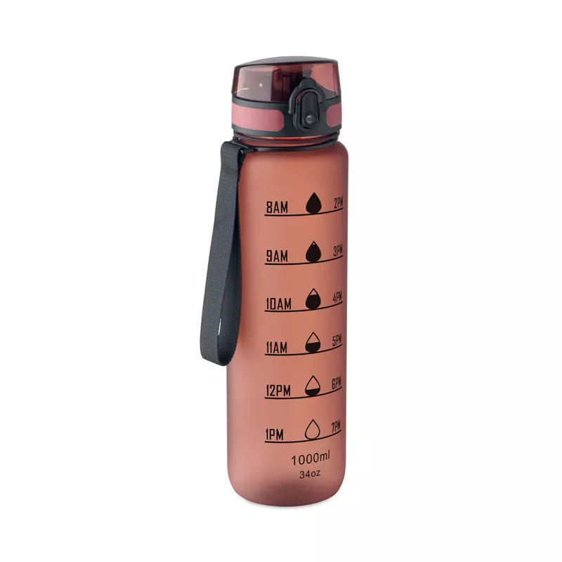 Butelka sportowa RPET 1000 ml ISFORDEN MARK - Burgund (MO2672-02)