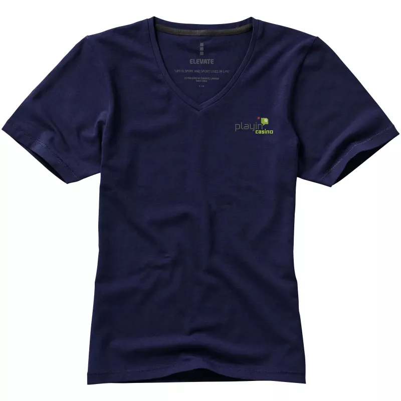 Damski T-shirt organiczny Kawartha z krótkim rękawem - Granatowy (38017-navy)