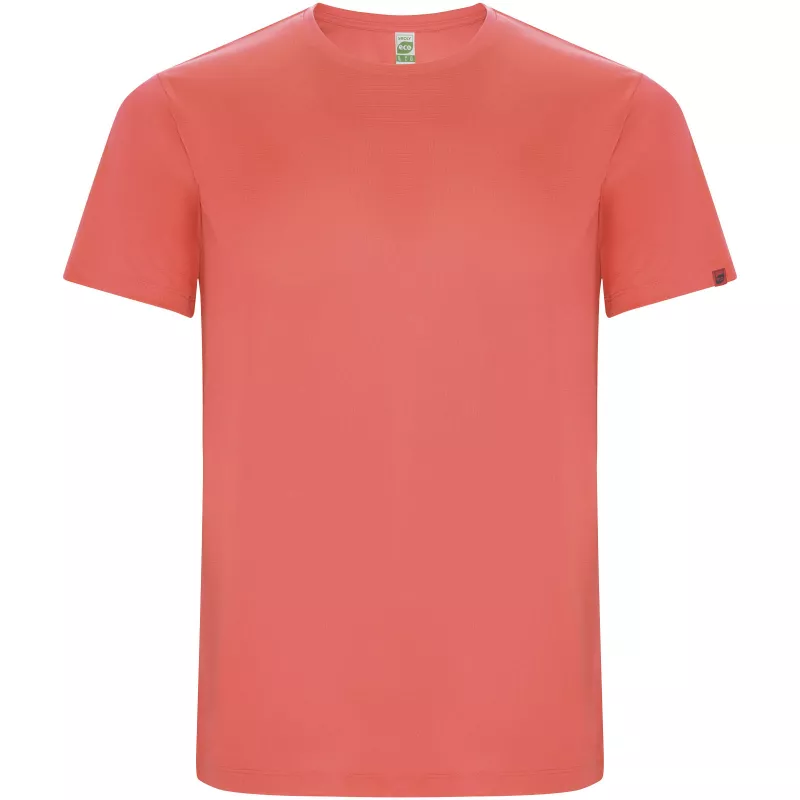 Imola sportowa koszulka dziecięca z krótkim rękawem - Fluor Coral (K0427-FLUCORAL)