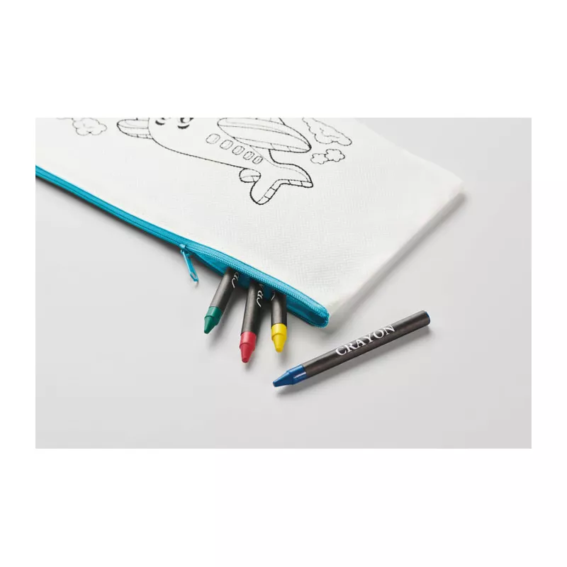 Piórnik z włókniny z 4 kredkami CRAY - Baby Blue (MO2787-66)