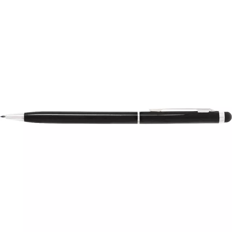 Długopis metalowy błyszczący z  touch pen-em | Raymond - czarny (V1660-03)