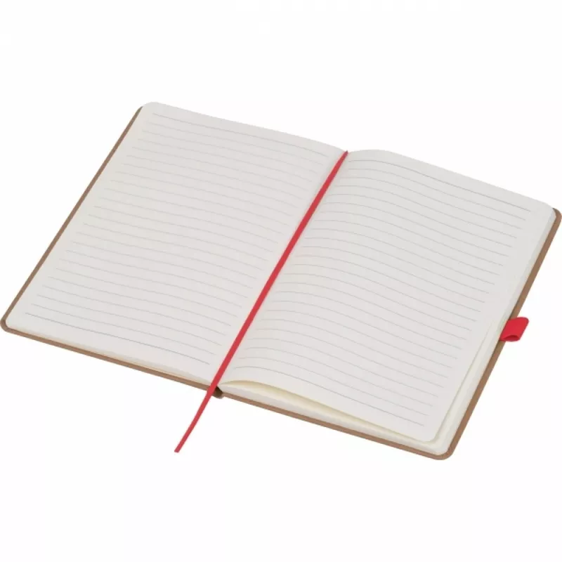 Notatnik A5 w linie z papieru z recyklingu BOURNEMOUTH - czerwony (528305)