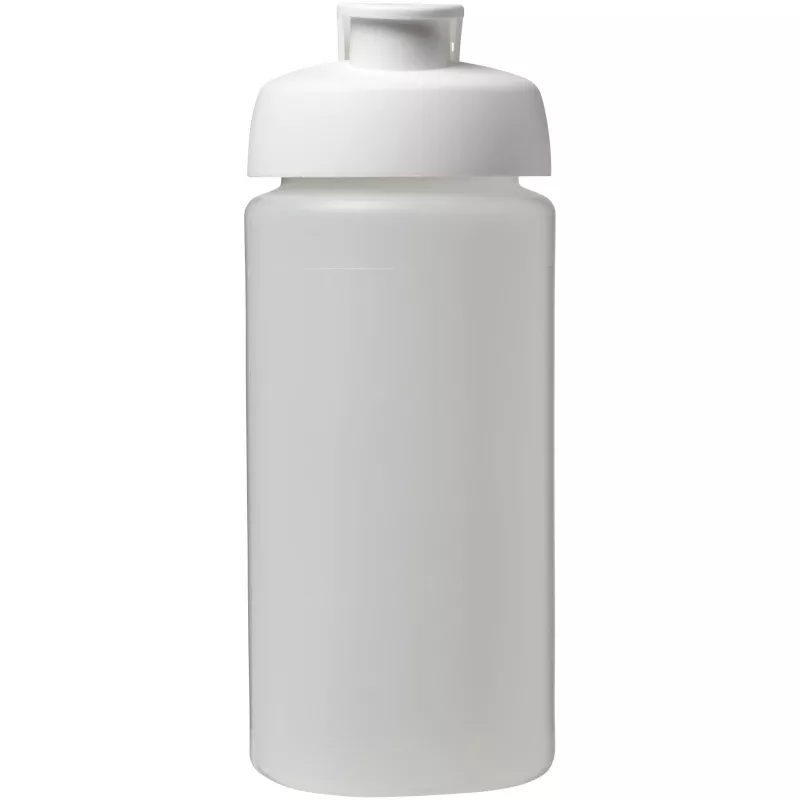 Bidon Baseline® Plus o pojemności 500 ml z wieczkiem zaciskowym i uchwytem - Biały-Przezroczysty (21007216)