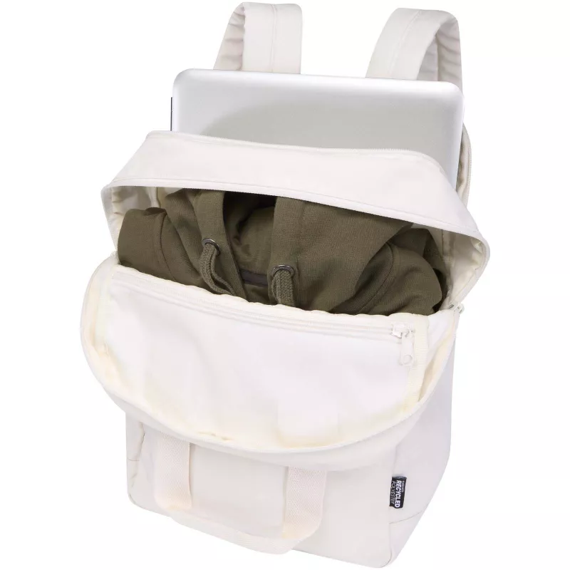 Trip Aware™, plecak na laptopa 14 cali wykonany z materiałów z recyklingu, 9 l - Złamana biel (12076202)