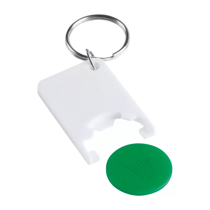 Zabax brelok do kluczy z miejscem na monete - zielony (AP741590-07)