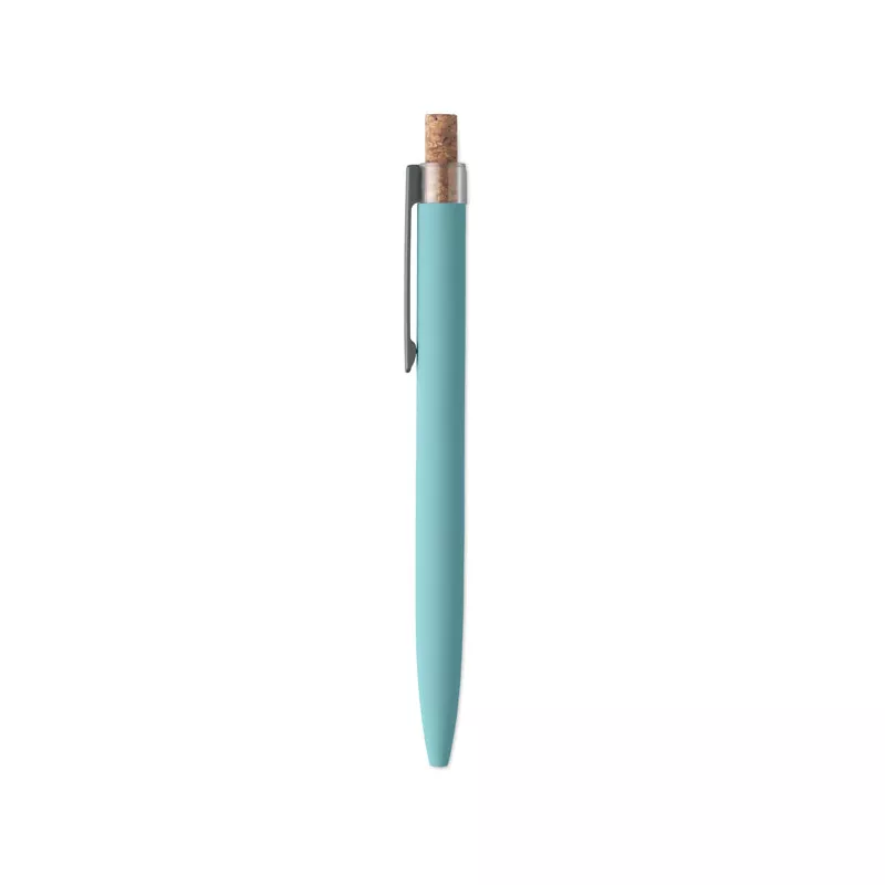 Długopis z korkowym przyciskiem BERGAMO + - Baby Blue (MO2652-66)