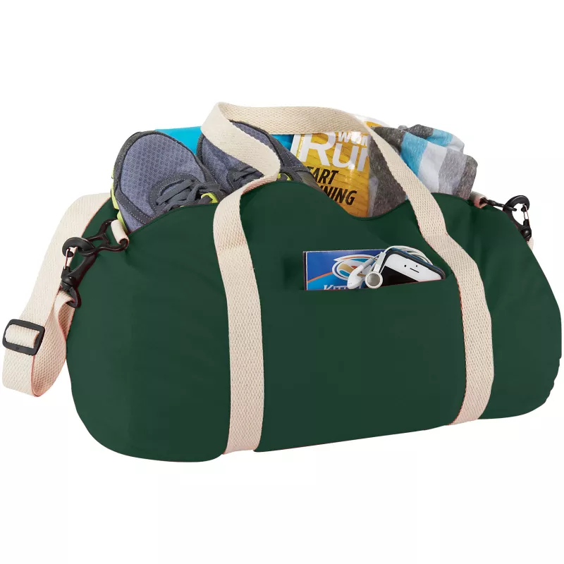 Bawełniana torba sportowa Barrel - Leśny zielony (12019503)