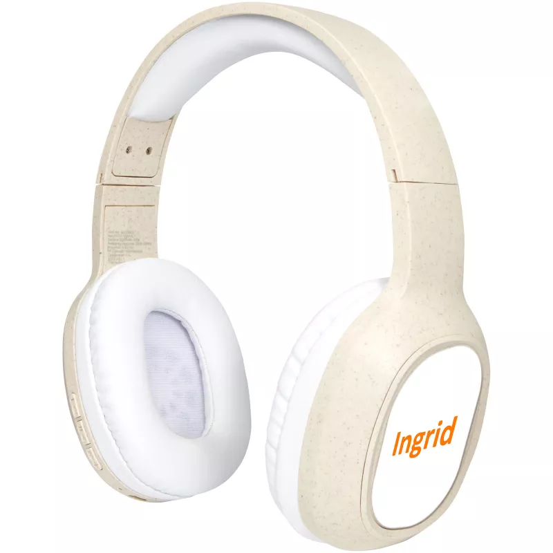 Riff słuchawki Bluetooth® z mikrofonem ze słomy pszenicznej - Beżowy (12424502)