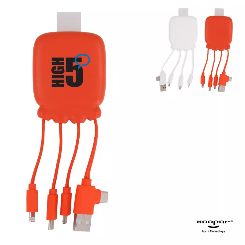 3192 | Xoopar Octopus Gamma 2 Bio Charging cable with 3.000mAh Powerbank - biały (LT41410-N0001)