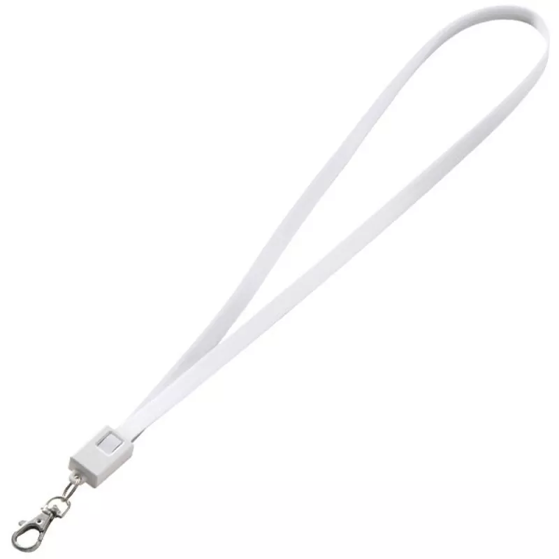 Smycz do transferu danych z micro USB LE PORT - biały (063906)