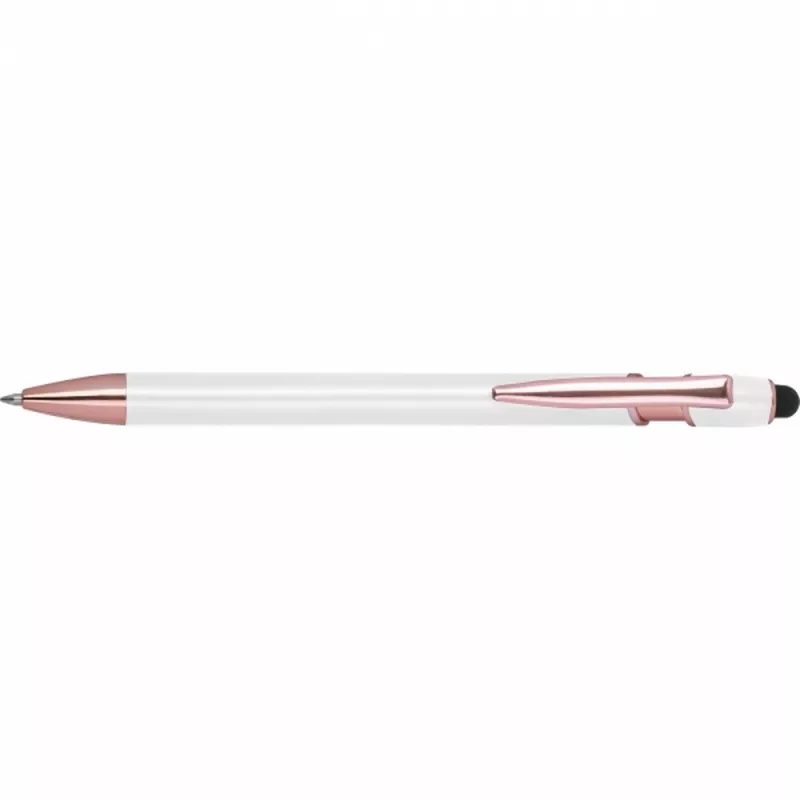 Długopis aluminiowy z recyklingu żelowy touch pen BELO HORIZONTE - biały (528106)