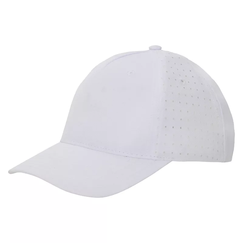 Czapka z daszkiem z poliestru poly twill z perforacją 160 g/m² #3976 - Biały (HW-3976-WHITE)