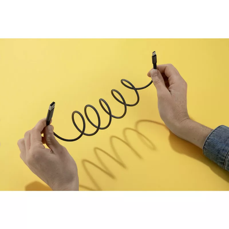 Magnetyczny kabel do ładowania ALEKSA - srebrny (09184-14)