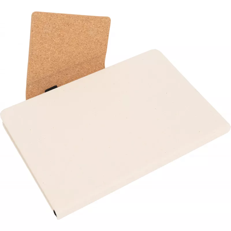 Notatnik A5 w linie z kartonu po mleku MARTHA - beżowy (2476513)