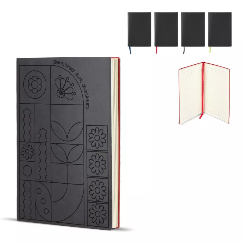 Notatnik Yuzu z miękką okładką Thermo A5 - czarno / niebieski (LT92091-N0211)