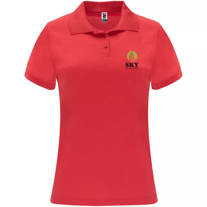 Damska sportowa koszulka polo z poliestru 150 g/m² ROLY MONZHA WOMAN 0410 - Czerwony (R0410-RED)