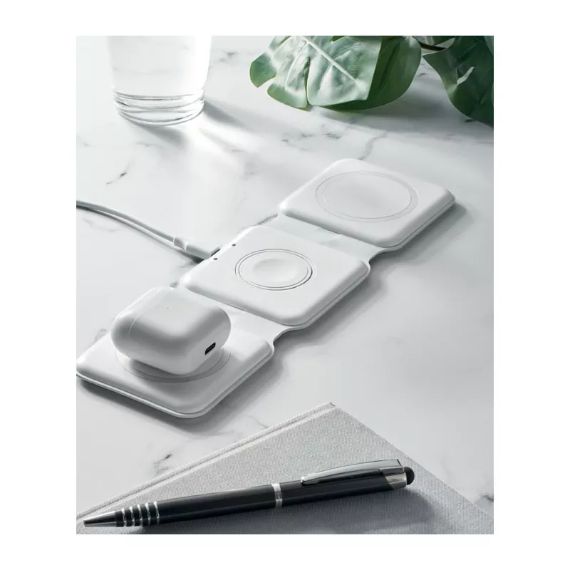 Stacja ładująca składana 3 w 1 15W ORIO - Bialy (MO2145-06)