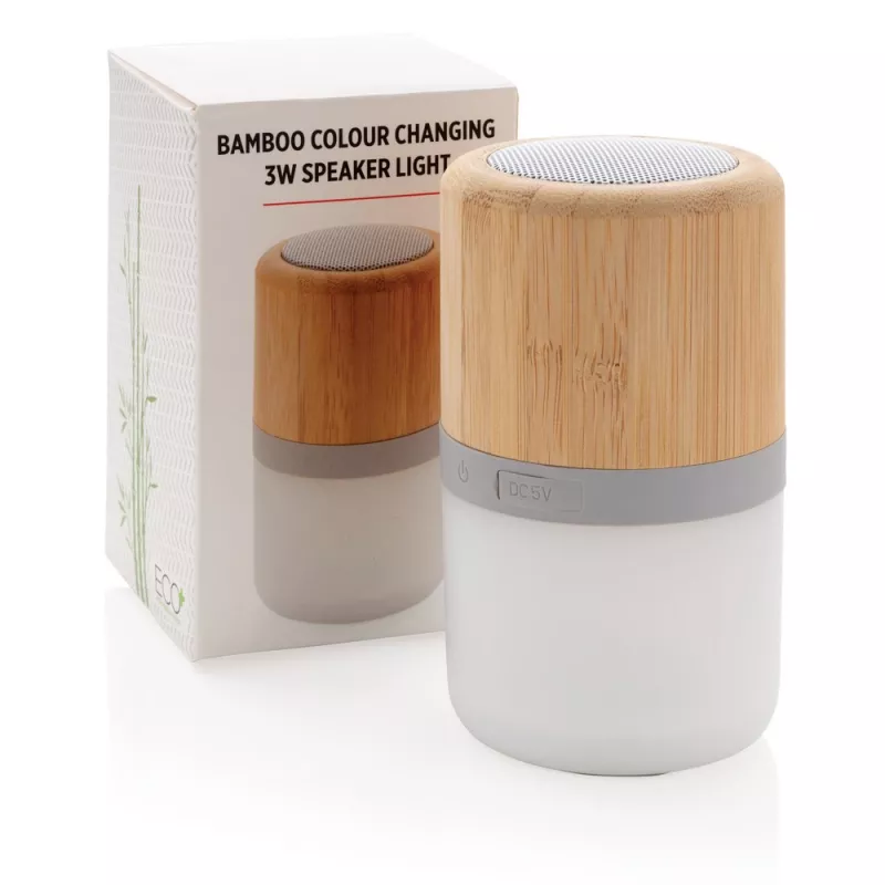 Głośnik bezprzewodowy 3W, lampka - biały (P329.343)