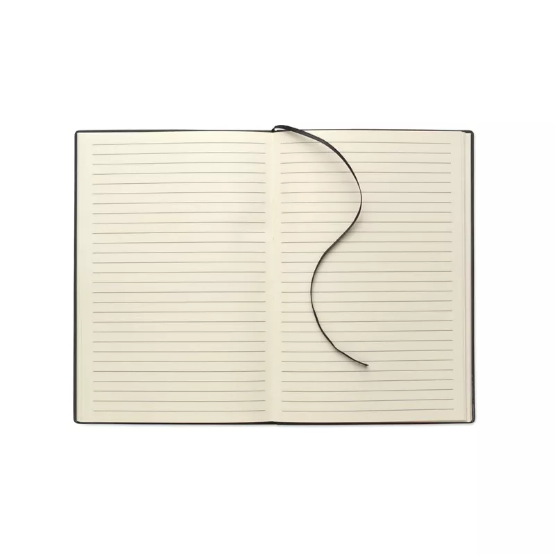 Notes A5 w okładce z PU 80 kartek w linię TREZE - Czarny (MO2645-03)