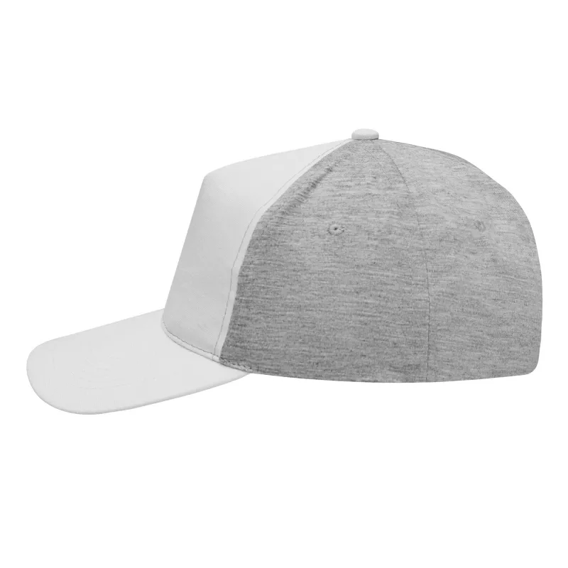 5 segmentowa czapka baseballowa - biały, szary (56-0701600)