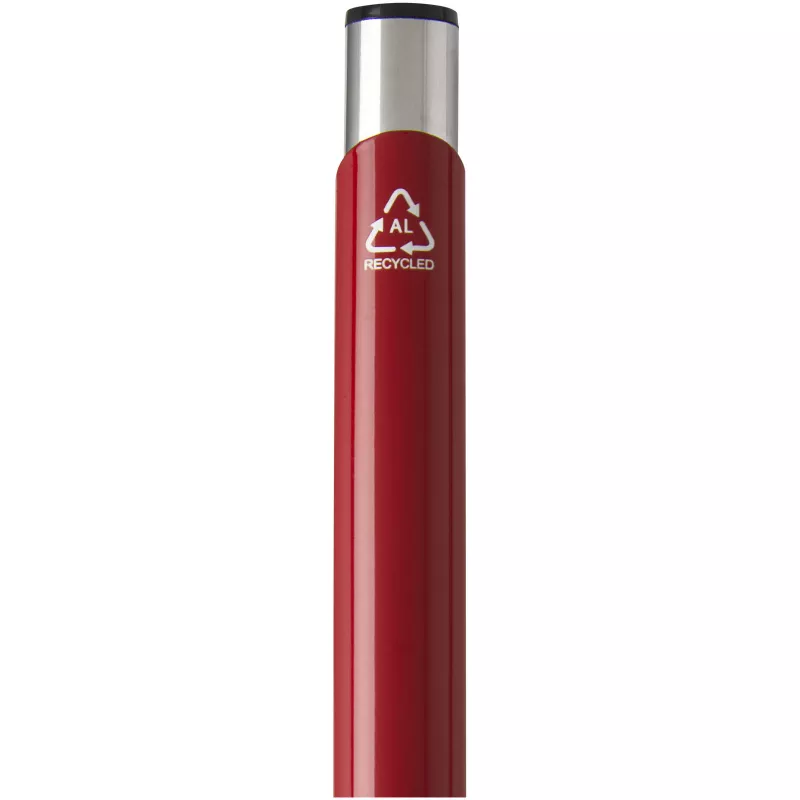 Moneta długopis z aluminium z recyklingu - Czerwony (10782221)