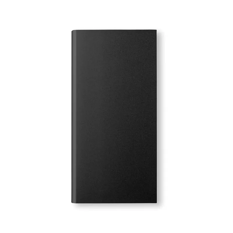 Powerbank solarny z aluminium 8000 mAh SOLAR POWERFLAT - Czarny (MO9051-03)