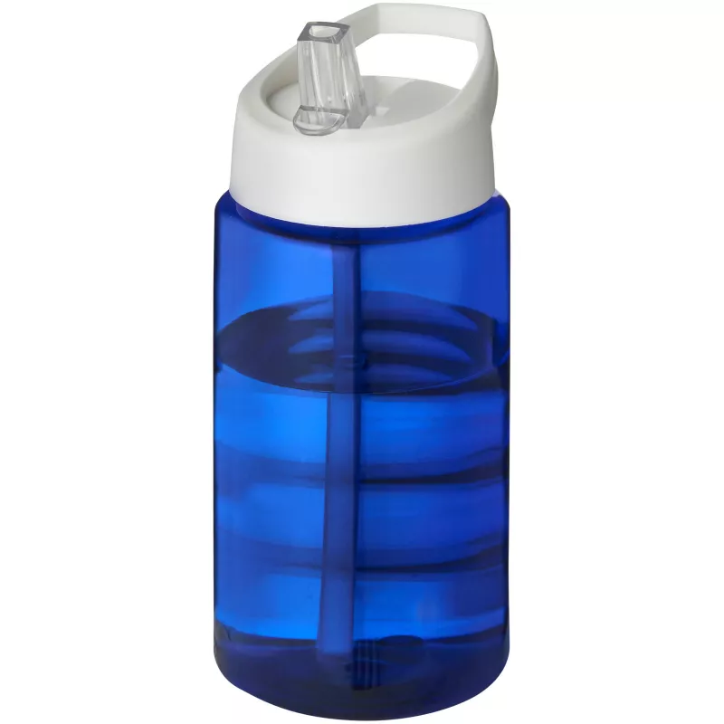 Bidon H2O Bop o pojemności 500 ml z wieczkiem z dzióbkiem - Biały-Niebieski (21088305)