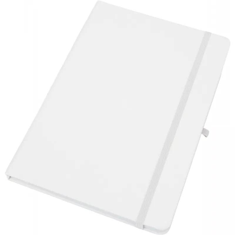 Notatnik A5 w linie z PU z recyklingu CLEO - biały (2374806)