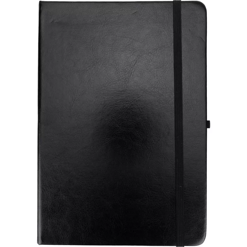 Notatnik A5 w linie z PU z recyklingu CLEO - czarny (2374803)