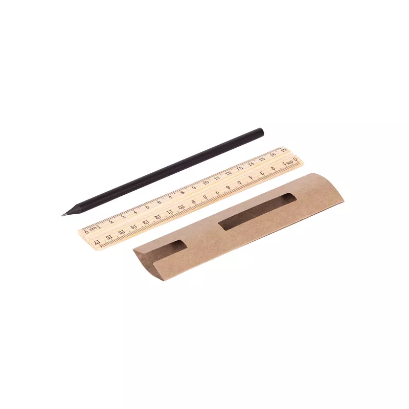 Ołówek z linijką - zestaw Simple - beżowy (R73761.13)