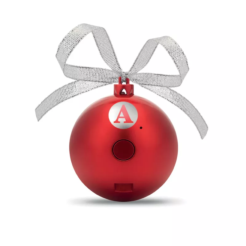 Głośnik bezprzewodowy bombka 3W JINGLE BALL - Czerwony (CX1449-05)