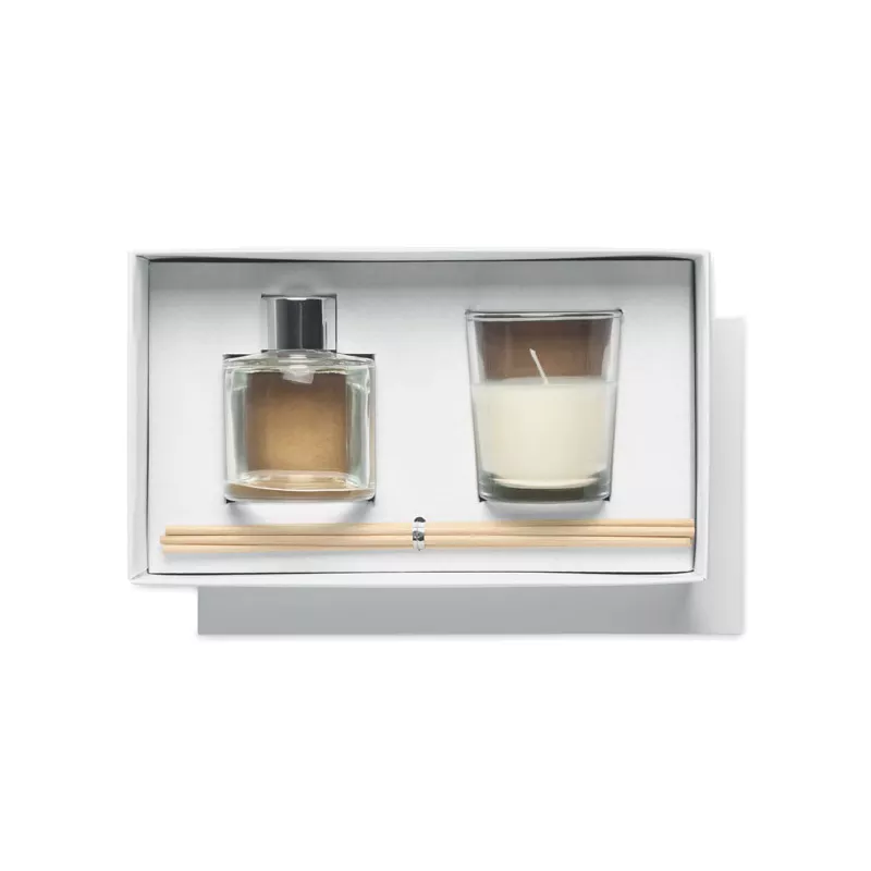 Zestaw dyfuzor zapachowy 40 ml i świeca MUSKA SET - Przezroczysty (MO3112-22)