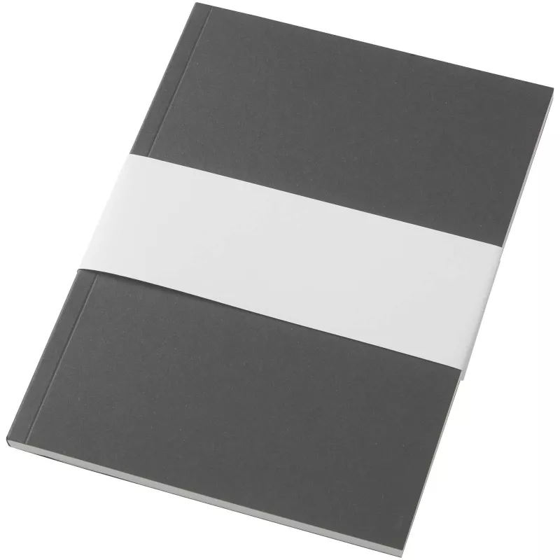 Notatnik A5 Novella Austen z miękką okładką z materiału z recyklingu, 50 kartek - Ciemnografitowy (21024990)