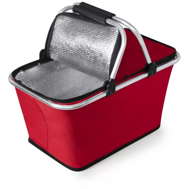 Koszyk na zakupy, składany, torba termoizolacyjna - czerwony (V8187-05)