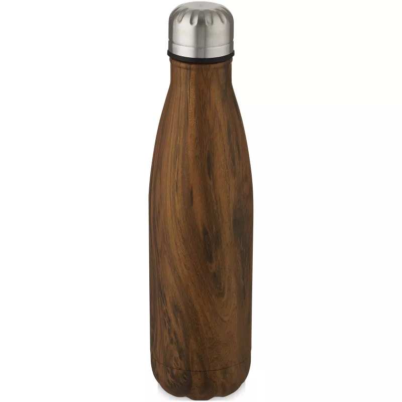 Izolowana próżniowo butelka Cove ze stali nierdzewnej 500 ml z nadrukiem imitującym drewno - Drewno (10068371)