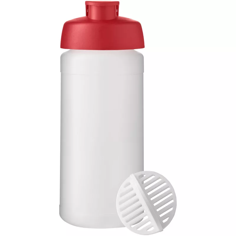 Shaker Baseline Plus o pojemności 500 ml - Czerwony-Szroniony bezbarwny (21070221)