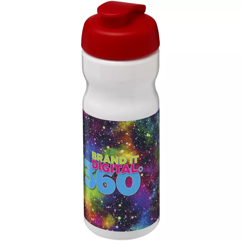 Bidon H2O Base® o pojemności 650 ml z wieczkiem zaciskowym - Biały-Czerwony (21004518)