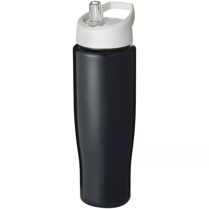Bidon H2O Tempo® o pojemności 700 ml z wieczkiem z słomką - Biały-Czarny (21004409)