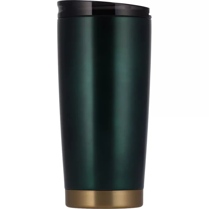 Kubek termiczny stalowy z recyklingu LA LOUVIERE MoLu 540 ml - ciemnozielony (535099)