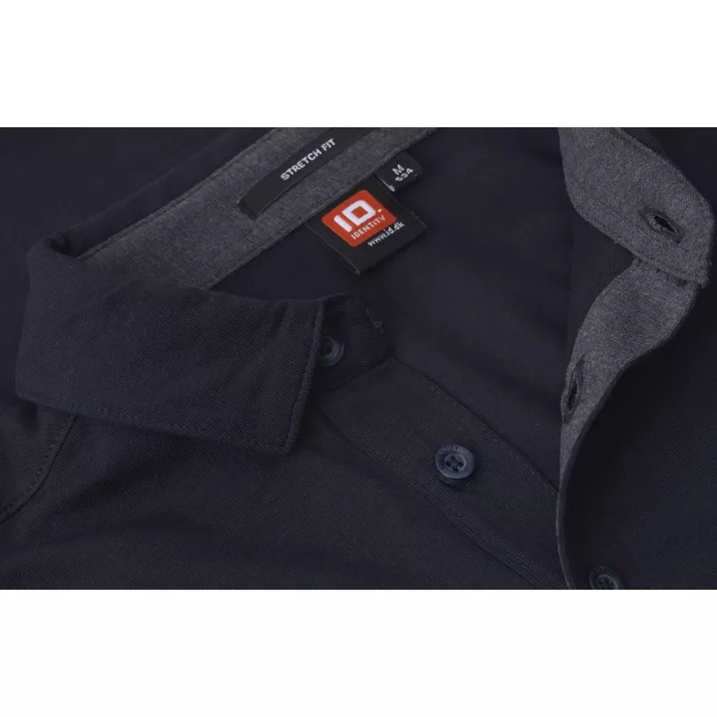 Koszulka bawełniana 185 g/m² ID Polo biznes/Jersey 0534 - Black (0534-BLACK)