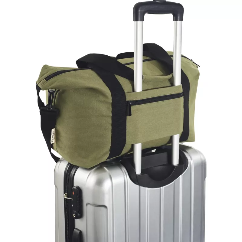 Sportowa torba podróżna 25 litrów z płótna z recyklingu z certyfikatem GRS Joey - Oliwkowy (12068160)
