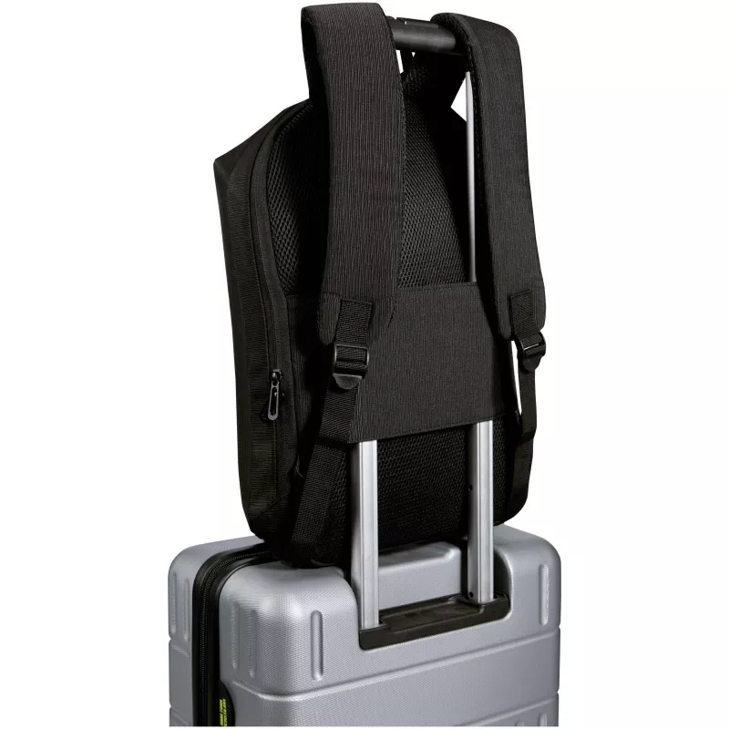 Luma plecak na laptopa z ekranem o przekątnej 15 cali z płótna z recyklingu z certyfikatem GRS o pojemności 10 l - Czarny (13011090)