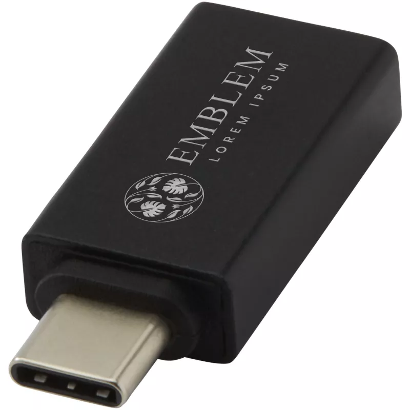 Aluminiowa przejściówka z USB-C na USB-A 3.0 Adapt - Czarny (12421090)