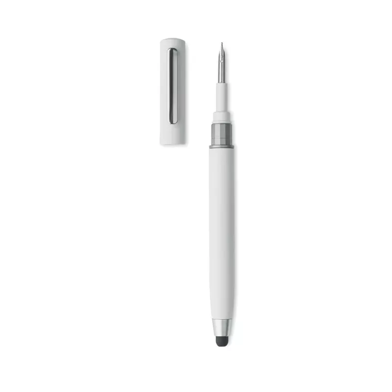 Długopis z czyścikiem do słuchawek CLEANPEN - Bialy (MO6936-06)