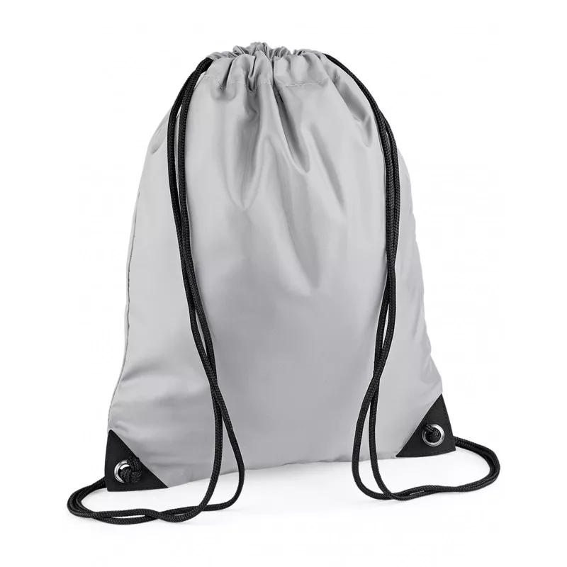 Reklamowy plecak na sznurkach  poliestrowy BagBase BG10, 34 x 45 cm - Light Grey (BG10-LIGHT GREY)