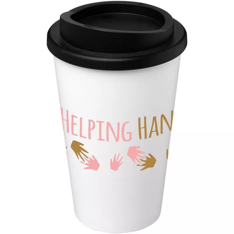 Kubek termiczny z serii Americano® o pojemności 350 ml - Biały-Czarny (21000108)