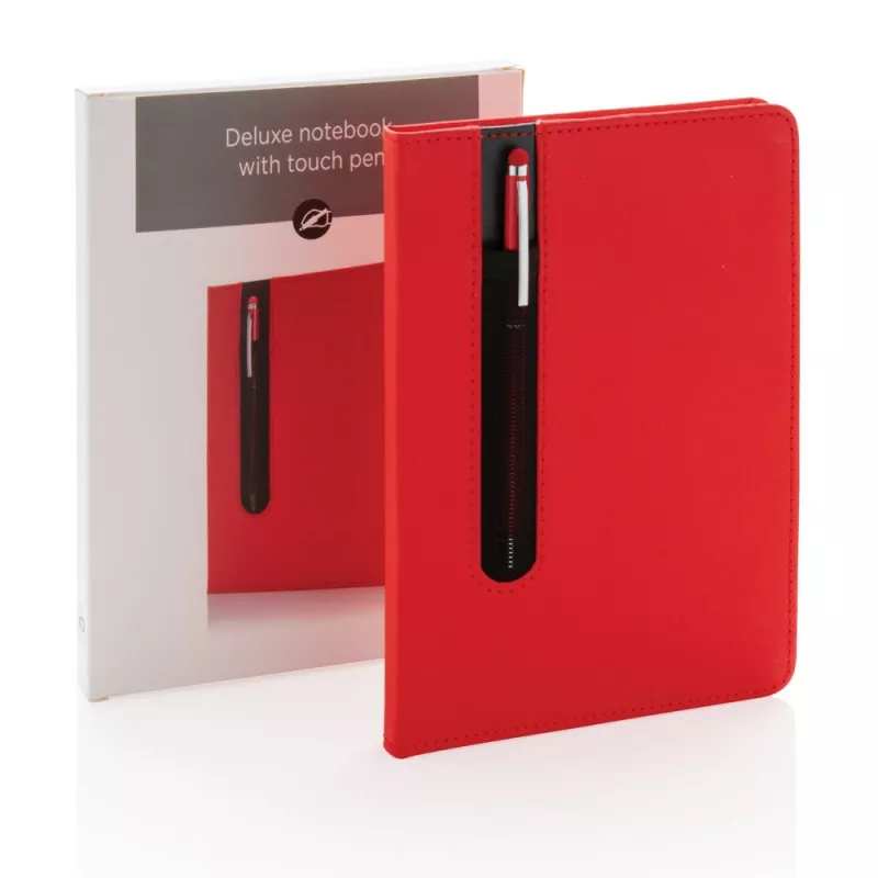 Notatnik A5 Deluxe, touch pen - czerwony (P773.314)