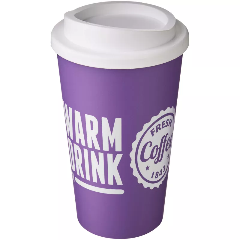 Kubek termiczny z serii Americano® o pojemności 350 ml - Biały-Fioletowy (21000138)